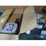 A Kindle, DVD, radio, JVC CD system, CD's (untested, sold for parts only):- Two Boxes