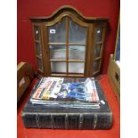 A Small Table Display Cabinet, Imperial family bible 1848, nine rally programmes.