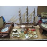 A Shudehill Carousel, dressing table ware, brass fire plaque, Franklin Mint vintage car, etc:- One