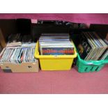 A Quantity of LP's and 45RPM's, including Human League, Johnny Ray, Al Jolson, etc:- Three Boxes