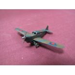 A Pre-War Dinky Percival Gull Monoplane, in camouflage finish, no call sign, but two roundels,