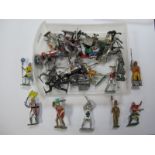 A Quantity of Lead Knights by Various Makers, including Timpo, Sacul, Hill, among others, good-