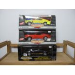 Three Boxed ERTL 'American Muscle' 1:18th Scale Diecast American 1970's Muscle Cars, #36678 1977