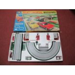 A Matchbox Motorway M-2 Set, with four unboxed cars. Playworn, boxed.