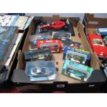 Nine Diecast Formula One and Sports Cars, predominately boxed or cased of differing scales by