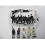 Sixteen Mid XX Century Britains Naval Lead Figures, including Officers in tropical dress, Midshipmen