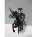 A Plastic Mounted Figure of Dick Turpin by Lone Star, rare figure with moving arm, overall good.