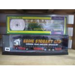 Two Boxed or Cased Corgi 1.50th Scale Diecast Lorries, #75201 ERF Curtainside 'Eddie Stobart Ltd',