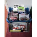 Five Boxed Corgi Diecast Vehicles, two fire engines, #00101 Steeds Bentley, #01803 Morses' Jaguar