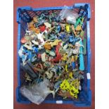 A Quantity of Mid XX Century and Later Plastic Figures by Crescent, Timpo, Nardi, Among Others,
