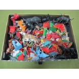 A Large Quantity of Plastic Bull Fighting Figures, playworn.
