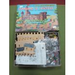A Hong Kong Louis Marx Miniature Plastic Knights and Castle Playset, with castle, mounted and foot