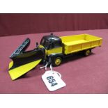 An Original Dinky #958 Guy Warrior Snow Plough, yellow/black body and plough blade, yellow hubs,