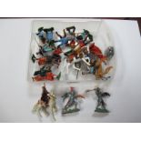 A Quantity of Britains Plastic Swoppett and Eyes Right Figures, including two foot Knights, American