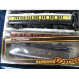 A Quantity of 'OO' Model Railway, five unboxed eight wheel coaches by Hornby and Lima and a wagon,