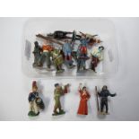 Fourteen Aluminium and Lead Figures by French and Argentinean Manufacturers, (Good to Playworn)