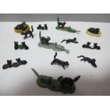 A Small Quantity of Plastic Cats Including Four By Britain's And Two By Barret And Sons, cats in