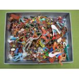 A Quantity of Plastic Red Indian Figures, manufacturers include Lone Star, Britains, Elastolin. Good