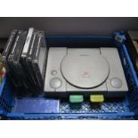 A Sony PS1 and Six Games, missing controller, leads, plus a Nintendo DS.