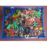 A Large Quantity of Mid XX Century and Later Plastic Figures of Mainly a Red Indian Theme by Herald,