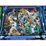 A Quantity of Mid XX Century and Later Plastic Figures by Timpo, Cherilea, Among Others, playworn.