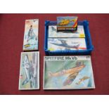 Six Boxed Plastic Model Aircraft Kits, Hasegawa 1:32nd Scale #518 Spitfire MK VB (missing