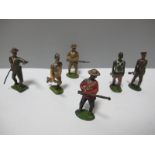 Six Early XX Century Britains Lead Figures, including city imperial volunteers officer and