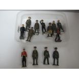 Thirteen Mid XX Century Britains Military Officer Lead Figures, including Redcap, very good to