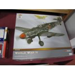 A Corgi 'The Aviation machine' 1:32nd Scale Diecast Aircraft, #AA34901, Messerchmitt BF109G - 'red