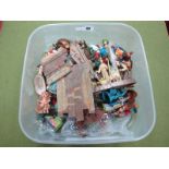 A Quantity of Plastic And Composition Nativity Figures By Various Makers Including Marx, (good to