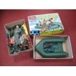 A Quantity of Original Action Man Items, including a flocked hair Action Man, Assault Craft, boxed
