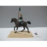 A Britains Circa 1970 'Eyes Right' Type Plastic Promotional Mounted Figure for American Express,