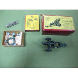 A Pre-War W. Britains Air Force Sound Locator, No. 1638, boxed, plus a W. Britains No. 1725