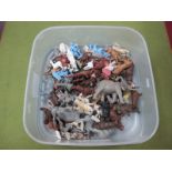 A Quantity of Timpo Plastic Zoo Animals, (playworn).