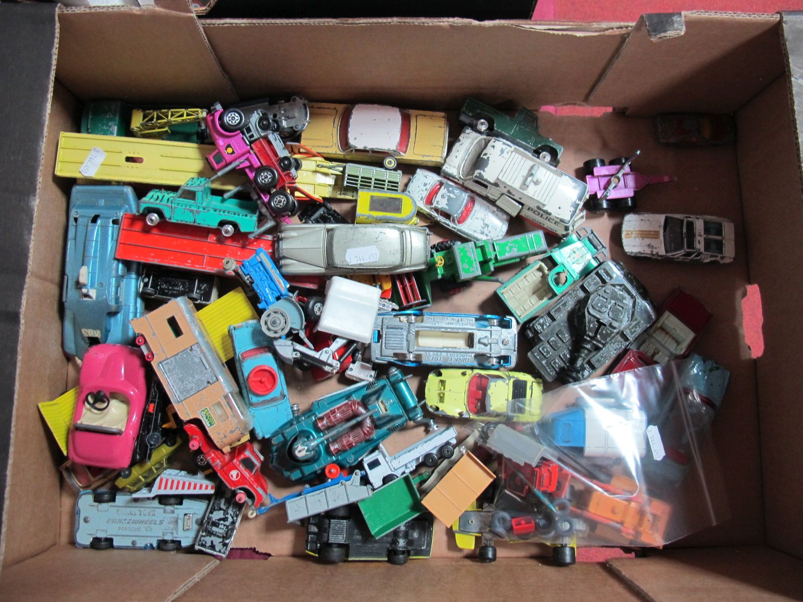 A Quantity of Diecast Vehicles by Corgi, Dinky, Spot-On, including cars, commercial, farm, TV