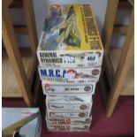 Eight Boxed Airfix 1:72nd Scale Plastic Aircraft Kits, all with instructions and decals, including