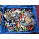 A Quantity of Mainly More Modern Plastic and Resin Figures, playworn.