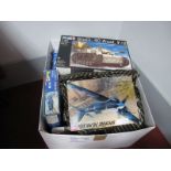 A Quantity of Plastic Model Kits of Differing Scales by Revell, Academy, Dragon, Hasegawa, Tamiya,