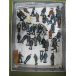 Forty One Mid XX Century R.A.F. Figures, by Britains, John Hill, Noble including Suited Firefighter,