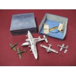 A Pre-War Dinky Aircraft No. 63- Mayo Composite, fatigue/broken, boxed with insert, plus five