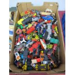 A Large Quantity of Playworn Diecast Vehicles, by Dinky, Corgi, Matchbox and others.