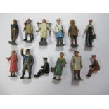 Twelve Mid XX Century Britains Lead Civilian and Farm Figures, including shepherd boy with