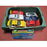 Eight Diecast Model Cars of Varying Scale by Guitoy, Majorette, Maisto, UT, Road Tough, including UT