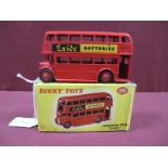 A Boxed Original Dinky #291 London Bus, red body and red plastic hubs, 'Exide Batteries', R.N.73