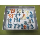 A Quantity of Marx Circa 1950's-1960's Plastic Spacemen, Robot and Alien Figures, overall good.