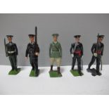 Five Britains Mid XX Century Lead Figure Military Officers, including Irish Free State. Very good to
