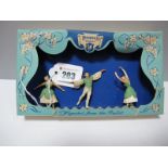 A Rare Boxed Herald #H4712 Zang Period Ballet Dancer Plastic Three figure Set, wear to box, loss