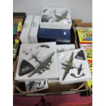 Ten Boxed Diecast Aircraft by Oxford, Military Giants of the Sky, (part works), of differing scale