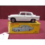 A Boxed Original French Dinky #553 Peugeot 404, 2nd Typed Squared 'O' on bonnet, cream body, dark