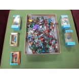 A Quantity of Plastic Knights by Starlux and Others, good-fair, two boxed.